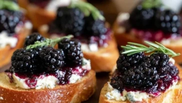 Blackberry Goat Cheese Crostini Recipe - 1