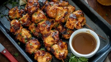 Bourbon Chicken Skewers