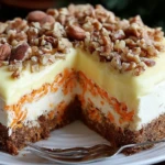 Carrot Cake Cheesecake with Creamy Topping