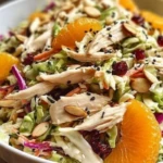 Chicken Coleslaw Salad with Ginger Sesame Dressing