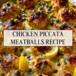 Chicken Piccata Meatballs Recipe - Pin 1