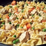 Chicken Pot Pie Noodle Skillet Recipe