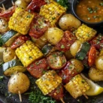 Cowboy Butter Kielbasa and Potato Skewers