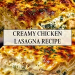 Creamy Chicken Lasagna Recipe - Pin 1