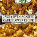 Crispy Oven-Roasted Cauliflower Recipe - Pin 1