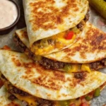 Crispy & Satisfying Cheeseburger Quesadillas