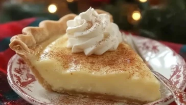 Custard Pie Festive dessert for Christmas Eve