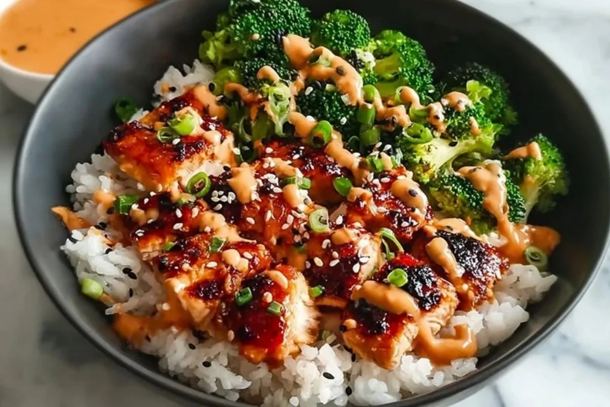 Sticky Chicken Rice Delicious Sticky Chicken Rice Bowls
