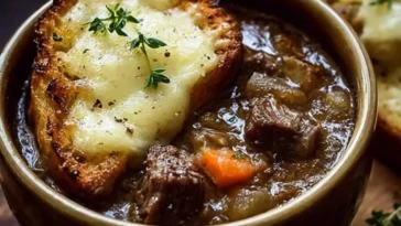 French Onion Short Rib Soup with Gruyère Toast - 1