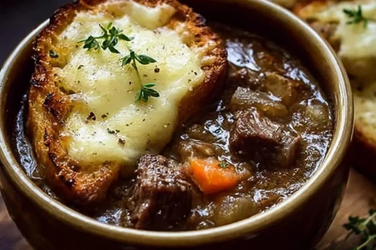 French Onion Short Rib Soup with Gruyère Toast - 1