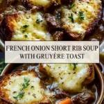 French Onion Short Rib Soup with Gruyère Toast - Pin 1