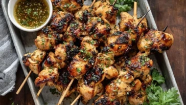 Honey Garlic Chicken Skewers