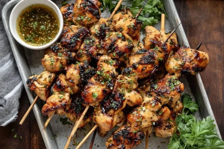 Honey Garlic Chicken Skewers
