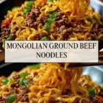 Mongolian Ground Beef Noodles - Pin 1