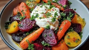 Roasted Beets and Carrots with Burrata Salad - 1