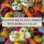Roasted Beets and Carrots with Burrata Salad - Pin 1