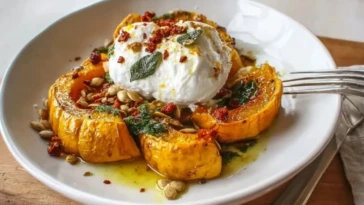 Roasted Pumpkin with Burrata Seasonal side dish - 1