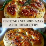Rustic No Knead Rosemary Garlic Bread Recipe- Pin 1 (1)