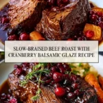 Slow-Braised Beef Roast with Cranberry Balsamic Glaze Recipe - Pin 1
