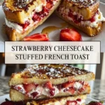 Strawberry Cheesecake Stuffed French Toast - Pin 1