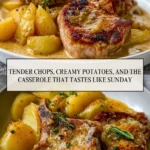 Tender Chops, Creamy Potatoes, and the Casserole That Tastes Like Sunday - Pin 1