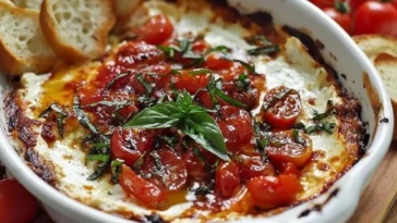 Three-Cheese Tomato Bruschetta Dip Recipe - 1