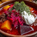 Authentic Ukrainian Borscht Soup