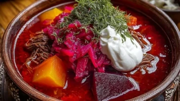 Authentic Ukrainian Borscht Soup