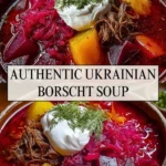 Authentic Ukrainian Borscht Soup - Pin 1