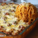 Baked Cream Cheese Spaghetti Casserole