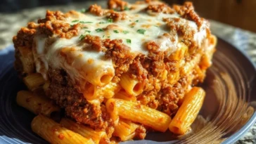 Baked Ziti with Meat Sauce