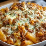 Beef Rigatoni Cheese Bake