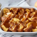 Caramel Apple Stuffed French Toast Casserole