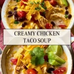 Creamy Chicken Taco Soup - Pin 1