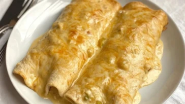 Creamy White Chicken Enchiladas