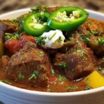 Crockpot Jalapeño Popper Beef Stew