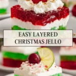 Easy Layered Christmas Jello - Pin 1