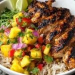 Jerk Chicken Bowl with Pineapple Salsa