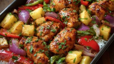 Hawaiian Chicken Sheet Pan