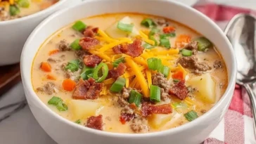 Homemade Cheeseburger Soup