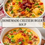 Homemade Cheeseburger Soup - Pin 1