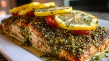 Juicy Baked Pesto Salmon - 1