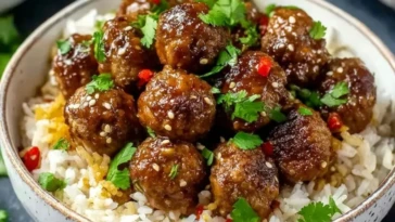 Meatballs and Rice Bowl
