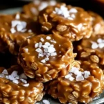 No Bake Salted Caramel Cookies