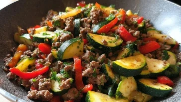 Quick Mediterranean Ground Beef and Veggie Stir Fry