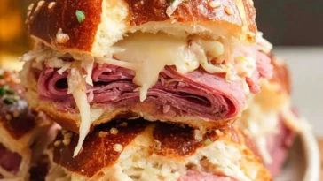 Reuben Pretzel Sliders