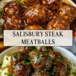 Salisbury Steak Meatballs - Pin 1