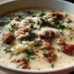 Sausage Parmesan Cream Cheese Soup