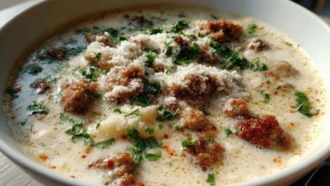 Sausage Parmesan Cream Cheese Soup