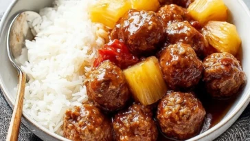 Slow Cooker Sweet and Sour Meatballs - 1